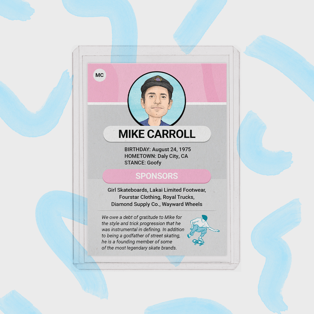 Mike Carroll Trading Card Back