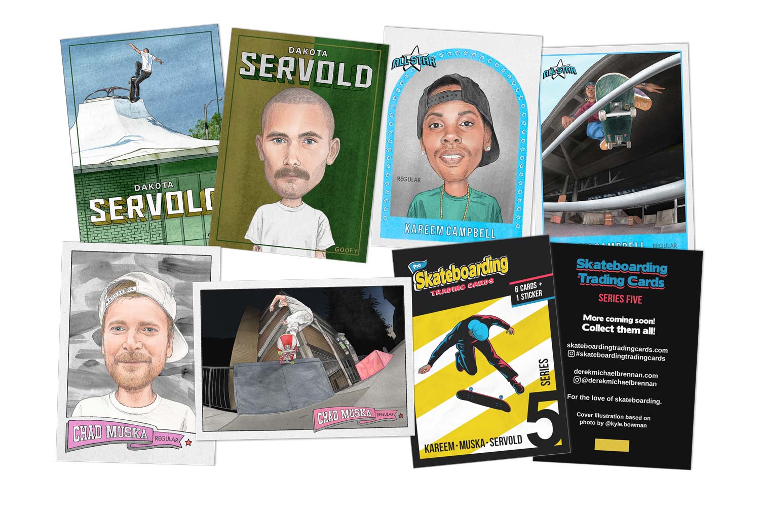 Skateboarding Trading Cards Series Five Pack